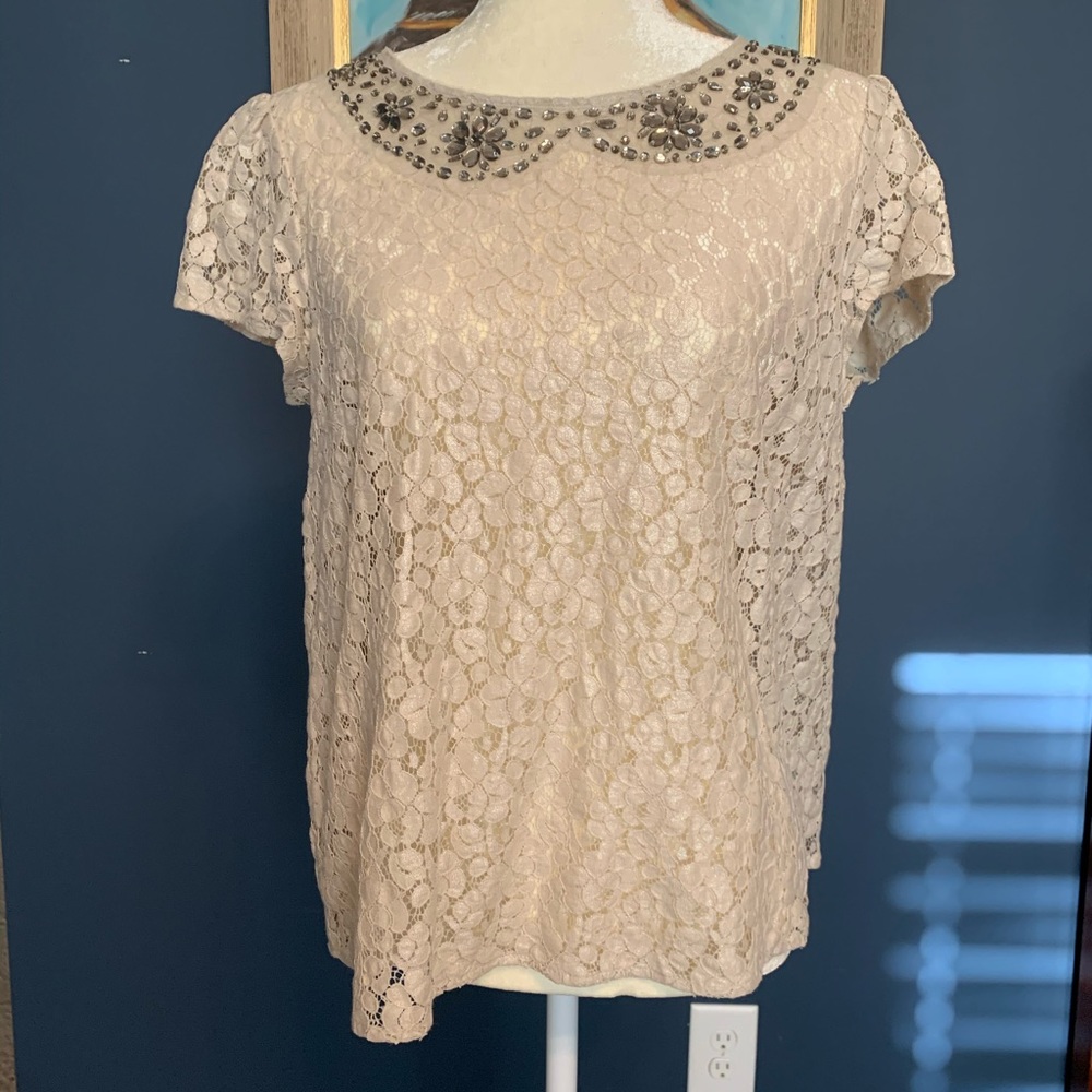Loft lace blouse sz M